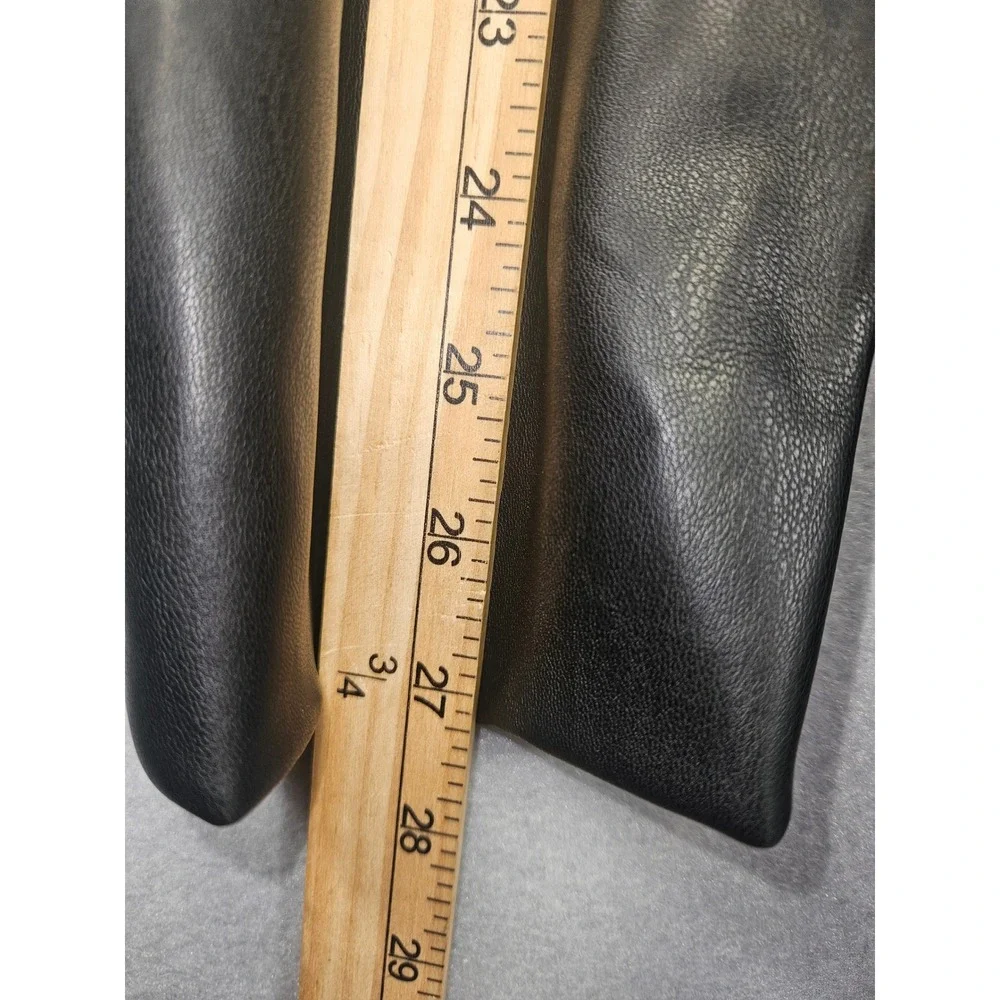 J. Ferrar Mens Black Faux Leather Slim Fit Blazer Jacket XXL 552-0786 0109